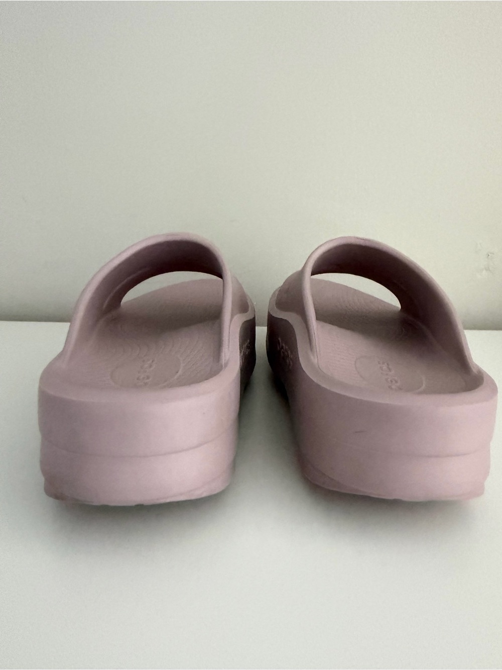 Oofos women’s 8 rubber cushioned platform slip on slides sandals purple pink - Picture 5 of 9